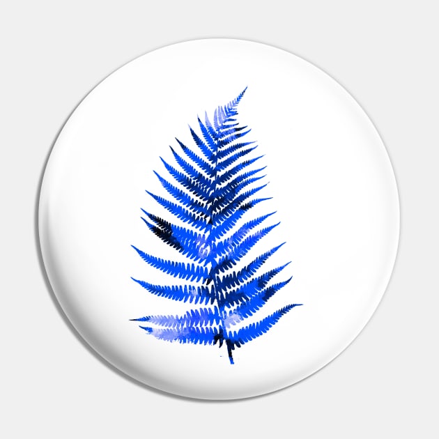 Blue Fern Leaf Pin by danieljanda