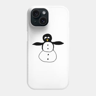 Penguin snowman Phone Case