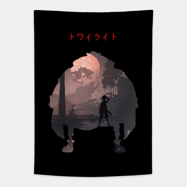 Pirates Silhoutte Tapestry by Alkahfsmart