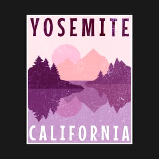 Yosemite California National Park Purple Haze Mountain Design T-Shirt