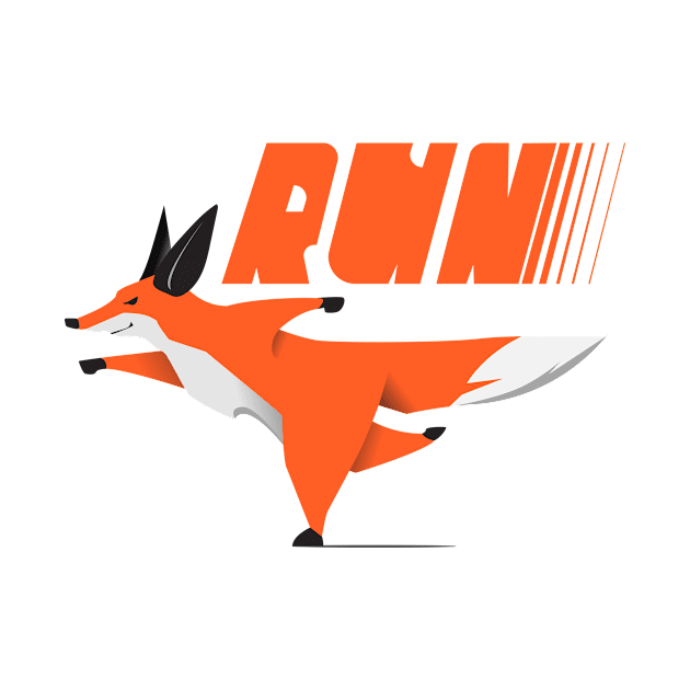 Fox runs by BlackOwl