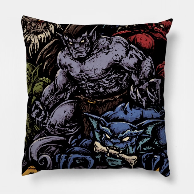 Gargoyles Pillow by Bodya