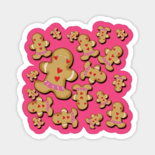 Sam the Gingerbread Cookie - Valentine's Day Magnet