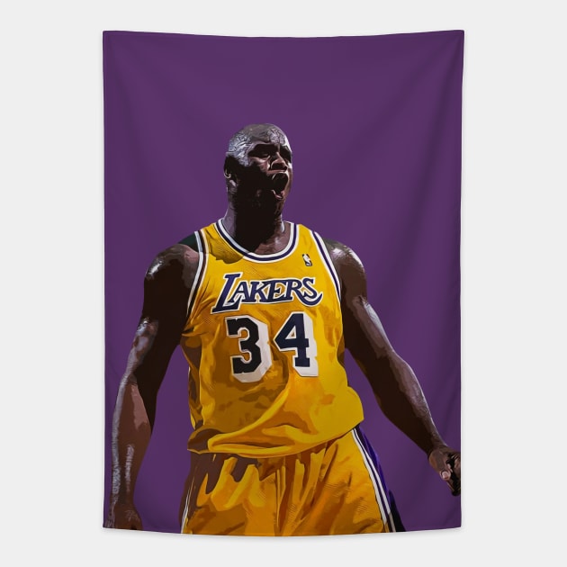 Shaq Stencil Poster Tapestry by warbotspecial