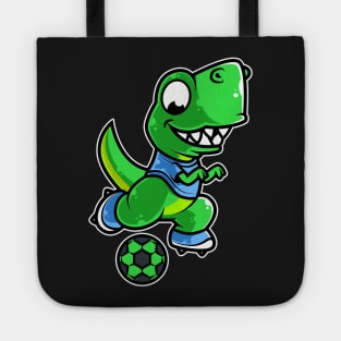 Dinosaur Football Game Day Funny Team Sports Rex Soccer design Tote