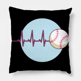 Baseball Softball Sport Heartbeat Pillow