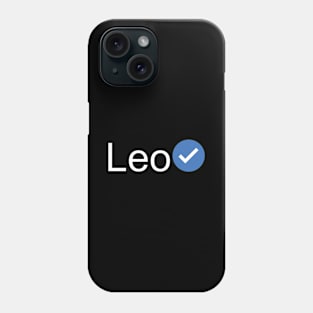 Verified Leo (White Text) Phone Case