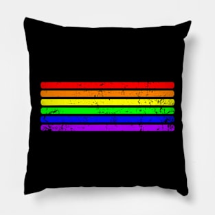 Pride Month Simple Lgbt Rainbow Flag Pillow