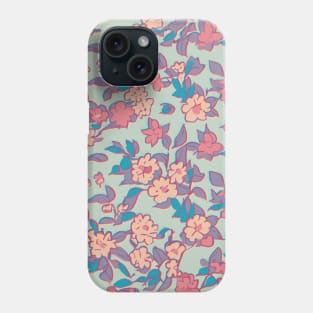 Floral Pattern 90's lofi: Nostalgic Bloom Reverie Phone Case