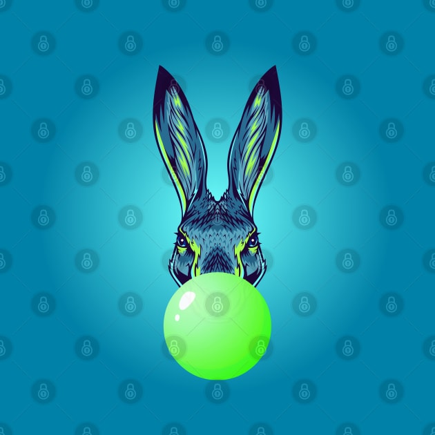 Green Bubblegum Rabbit by 1001Kites