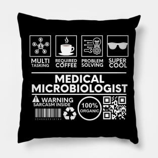 Medical Microbiologist black Pillow