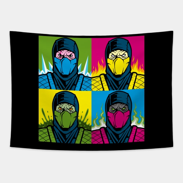 Pop Kombat Tapestry by Andriu