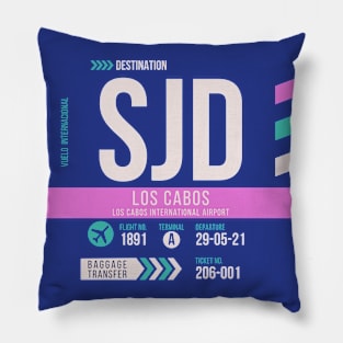 Los Cabos (SJD) Airport Code Baggage Tag D Pillow