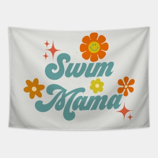 Swim mama - 70s style - blue Tapestry