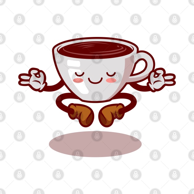 Coffee cup cartoon character by tomodaging