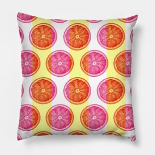 Citrus Slice and Stripes Pillow