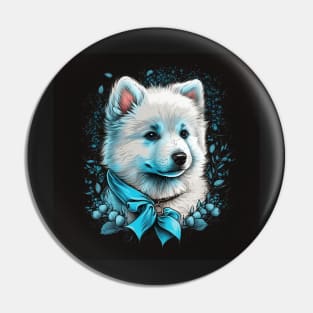 Samoyed Portrait Pin