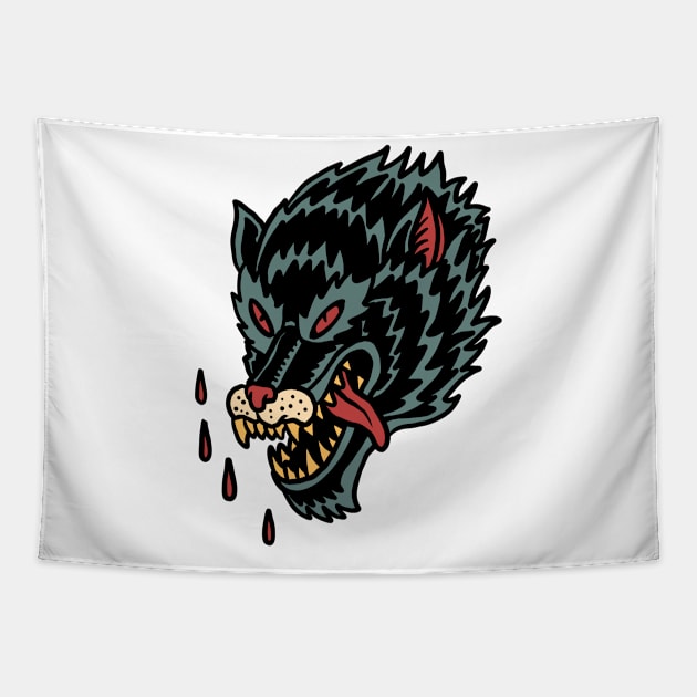 angry wolf Tapestry by donipacoceng