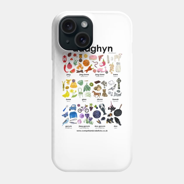 Daaghyn (Colours in Manx Gaelic) Phone Case by Babban Gaelg