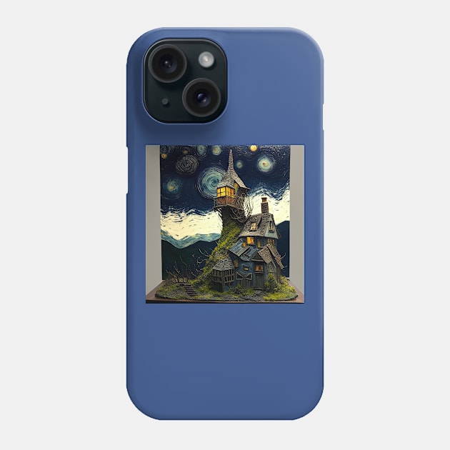 Starry Night Over The Burrow Phone Case by Grassroots Green