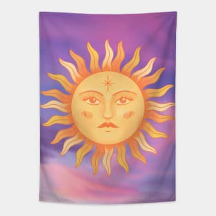 Purple Sunset Boho Sun Tapestry