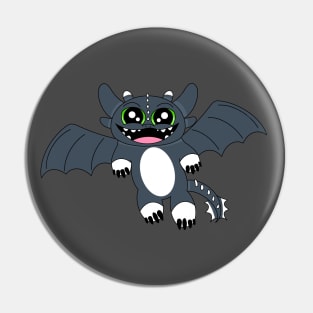 Black and White Night Light Dragon Pin