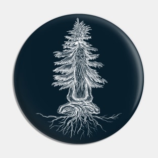 Sage of the silent pine (White Sketch) Pin