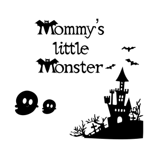 Mommy’s little monster, funny Halloween, ghost clipart, cute Halloween mask, Halloween ghosts T-Shirt