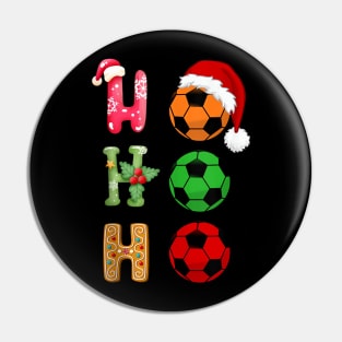 Ho Ho Ho Funny Soccer - Christmas Matching Pin