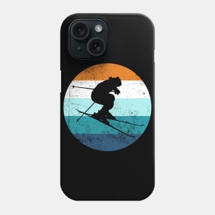 Vintage Skier Silhouette Phone Case