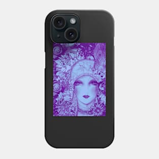 LAVENDER PURPLE ART DECO FLAPPER, COLLAGE POSTER PRINT Phone Case