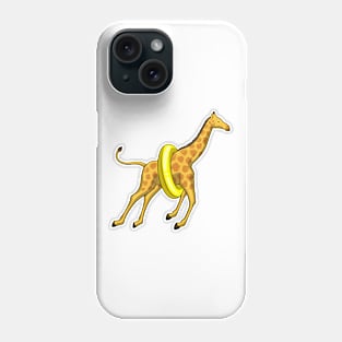 Giraffe Swimming Lifebuoy Phone Case