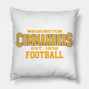 Vintage WST Commanders Football Pillow