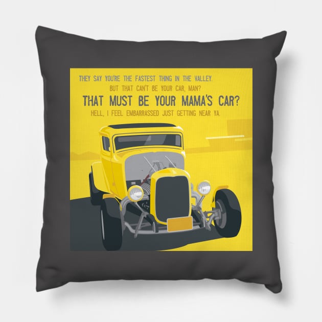 The Graffiti Coupe Pillow by candcretro