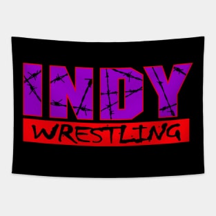 Indy Wrestling Outlined in Red Tapestry