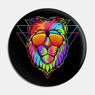 Lion Colorful Design Pin