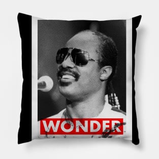 Stevie Wonder Riso Style Print Pillow