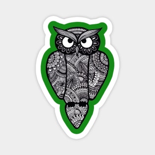 Owl (green background) Magnet