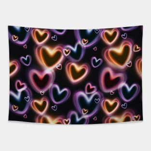 Lightning Hearts Pattern Tapestry