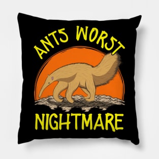 Ants Worst Nightmare | Funny Animal Lover Gifts | Anteater Pillow