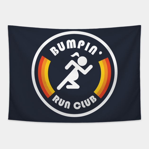 Bumpin Run Club - Pregnant Running Tapestry by PodDesignShop