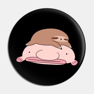 Blobfish and Little Sloth Pin