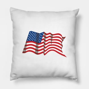 Waving USA flag Pillow