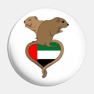 Gerbil United Arab Emirates UAE (dark) Pin