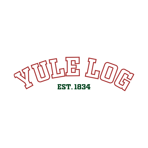 Yule Log Sporty Tee by Funny Little Flower