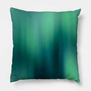 Aurora borealis abstract northern lights teal green Pillow