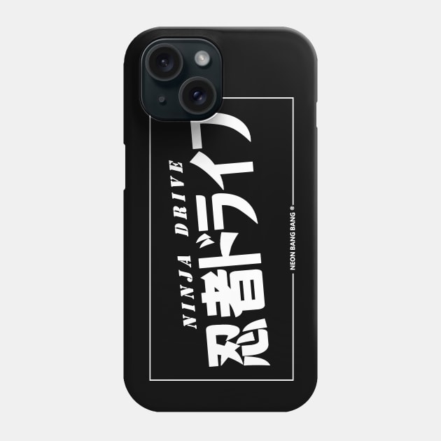JDM "Ninja Drive" Bumper Sticker Japanese License Plate Style Phone Case by Neon Bang Bang