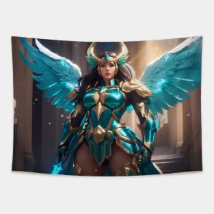 Warrior Of Avalon: Winged Guardian Of The Heavenly City Tapestry