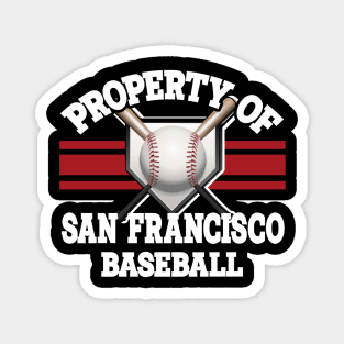 Proud Name San Francisco Graphic Property Vintage Baseball Magnet