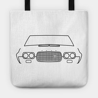 1972 Ford Gran Torino classic car outline graphic (black) Tote